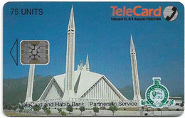 Pakistan - TeleCard - Chip - Mosque #2, SC5, With Logo, Cn.44071, 75U, Used - Pakistán