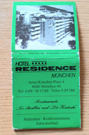 HOTEL RESIDENCE MUNICH,BOOKMATCHES/MATCHBOOK,ALLUMETTES - Zündholzschachteln