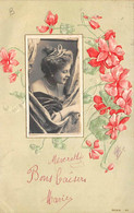 Thème. Carte A Système Avec Photo A Insérer . Fleurs Et Portrait De Femme       (voir Scan) - Mechanical