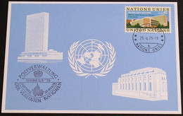 UNO GENF 1975 Mi-Nr. 16 Blaue Karte - Blue Card Mit Erinnerungsstempel ROTTWEIL - Brieven En Documenten