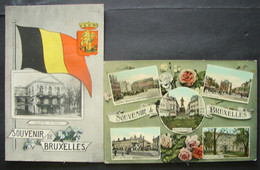 CP. 3868. Deux CP Souvenir De Bruxelles - Panoramische Zichten, Meerdere Zichten