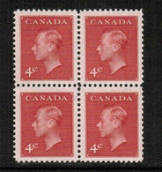 CANADA  Scott # 292** VF MINT NH BLOCK Of 4 (Stamp Scan # 789) - Blocs-feuillets