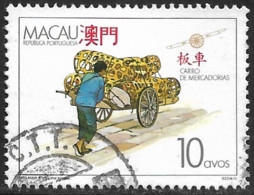 Macau Macao – 1987 Traditional Transportas 10 Avos Used Stamp - Usados