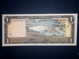 UNC El Salvador Banknote P120 ( 10/15/1974) 1 Colon - Salvador