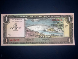 UNC El Salvador Banknote P133a ( 06/03/1982) 1 Colon - Salvador