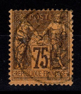 Sage YV 99 Oblitere Pas Aminci TTB Cote 50 Euros - 1876-1898 Sage (Type II)
