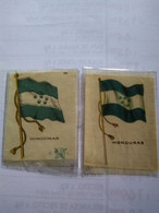 Honduras.uruguay.silk.seide Seda Cigarette Cards Unbacked Flags.early 1900 Best Cond.no Postcards 2 Flags . - Honduras