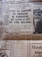 1933  Monsieur Bonhoure De Tarascon Gagne Le Gros Lot De 5 Millions ; Etc  ( Journal L'AMI DU PEUPLE ) - Algemene Informatie