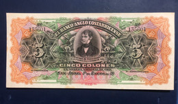 UNC Costa Rica Banknote 5 Colon PS122r ( 01/01/1917) - Costa Rica