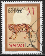 Macau Macao – 1986 Tiger Year Used Stamp - Usados