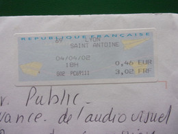 France Vignette Avion Lyon Saint Antoine 69 Rhône  04 04 2002 Avion En Papier Paper Plane - 2000 Type « Avions En Papier »