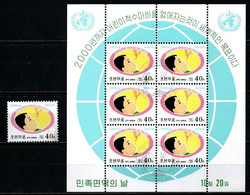DPR KOREA 1998: Vaccination Day, Child (Stamp + Sheetlet) - Corée Du Nord