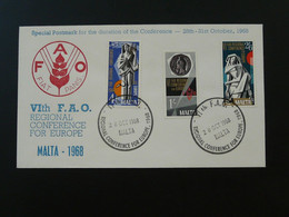 Lettre Cover Conference FAO 1968 Malte Malta Ref 788 - Contre La Faim