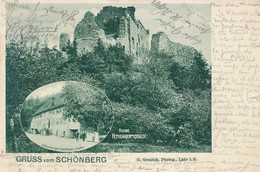 Gruss Aus Schonberg Gasthaus Lowen Ruine Edit Greulich Used Lahr To Chateau Des Aubiers Brion Par Levroux Indre - Schömberg