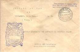 JUZGADO  DE PAZ  VILLANUEVA DE LA JARA CUENCA  1979 - Postage Free