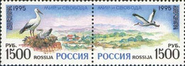 Russia Europe 1995 Peace And Freedom First Russian Issue Of EUROPA CEPT Strip Of 2 Stamps - Neufs
