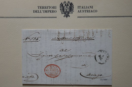 X12 ITALIE BELLE LETTRE RARE COURRIER OFFICIEL 1868 VEZZANO  POUR ASIAGO+ AFFRANCHISSEMENT PLAISAN - Brieven En Documenten