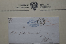 X12 ITALIE BELLE LETTRE RARE COURRIER OFFICIEL   1852 TRENTINO POUR BRESCIA + + AFFRANCH. PLAISANT - Non Classés