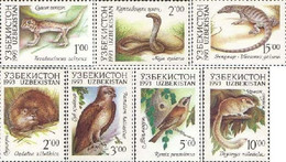 Uzbekistan Usbekistan 1993 Fauna Set Of 7 Stamps - Uzbekistán