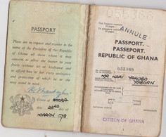 Ghana Passport Issued In 1973 Very Well Traveled With Nice Visas - Documenti Storici