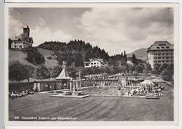 (14538) Foto AK Vulpera, Tarasp, Strandbad, Schweizerhof 1952 - Tarasp