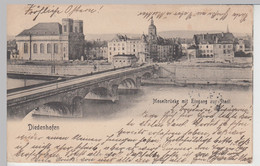 (106332) AK Diedenhofen, Thionville, Moselbrücke Mit Eingang Zur Stadt, 1906 - Lothringen
