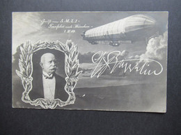 AD Bayern 23.4.1909 AK Zeppelin Gruß Von S.M.Z.1 Fernfahrt Nach München 1,4,1909 Zeppelin / Luftschiff - Airships