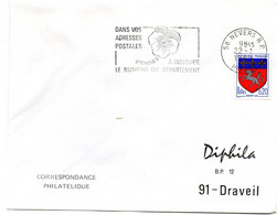 NIEVRE - Dépt N° 58 = NEVERS RP 1968 = FLAMME SUPERBE = SECAP Multiple ' PENSEZ à INDIQUER ' = Pensée N° 2 - Postleitzahl