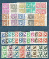 FRANCE - N° 620/629 + N° 630/648 - En Blocs De 4 - Arc De Triomphe - Coq Et Marianne D'alger - Gouvernement Provisoire - 1944-45 Arc Of Triomphe