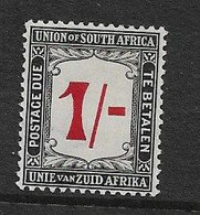 SOUTH AFRICA 1915 1s POSTAGE DUE SG D7 MOUNTED MINT TOP VALUE OF THE SET Cat £75 - Impuestos