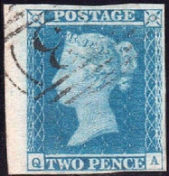 Two Penny Blue  QA  1841  4 Margins Used - Usados