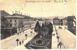 Carte POSTALE  Ancienne  De  REUTLINGEN - Partie Beim Bahnhof - Reutlingen