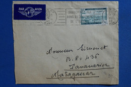 X15  AGERIE BELLE LETTRE   1949   ORAN    POUR  TANARIVE MADAGASCAR+ + AFFRANCHISSEMENT INTERESSANT - Poste Aérienne