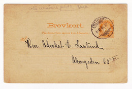 Entier Postal Brevkort Norge Carte Circulaire Privée Kristiania Oslo 1901 Securitas Forsikrings Aktieselskab Berlin - Postal Stationery