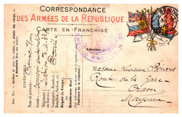 France Guerre 1914/1918 - Carte FM - 1. Weltkrieg 1914-1918