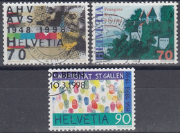 SUIZA 1998 YVERT Nº 1574/76 USADO - Used Stamps