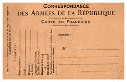 France Guerre 1914/1918 - Carte FM - 1. Weltkrieg 1914-1918