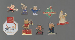 PINS PIN'S 998 JO BARCELONA 92 JEUX OLYMPIQUES BARCELONE FOOT COCA TENNNIS MARS XEROX ALBERTVILLE   LOT 8 PINS - Natation