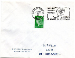 MANCHE - Dépt N° 50 = PONT HEBERT 1971 = FLAMME à DROITE =  SECAP Multiple ' PENSEZ + CODIFIEZ' = Pensée N° 2 - Código Postal