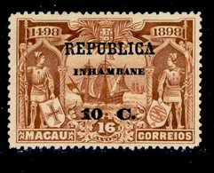 ! ! Inhambane - 1913 Vasco Gama On Macau 10 C - Af. 61 - MH - Inhambane