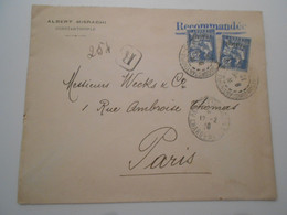 France Levant , Lettre Recommandee De Constantinople 1910 Pour Paris - Covers & Documents