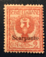 1912 - Italia Regno - Isole Dell' Egeo - Scarpanto 2 Cent - Nuovo  - A1 - Ägäis (Scarpanto)