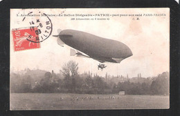 CPA 55 AEROSTATION MILITAIRE LE BALLON DIRIGEABLE PATRIE PART POUR SON RAID PARIS - VERDUN - Verdun