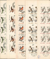 Roumanie1993 - Cote 110,00€ Départ 5,00€ Série Complète Oiseaux Birds 10 Feuilles=500 TP  Y&T N° 4065 à 4074 Oblit (TB) - Hojas Completas