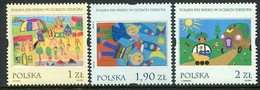 POLAND 2001 Children's Drawings MNH / **.  Michel 3921-23 - Nuevos