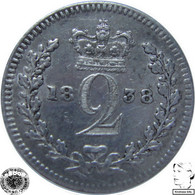 LaZooRo: Great Britain 2 Pence 1838 XF / UNC - Silver - E. 1 1/2 - 2 Pence
