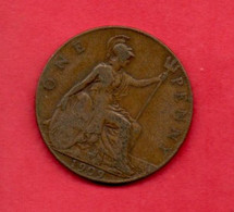 UK, 1907,  1 Penny , Edward VII, KM794.2, C2240 - D. 1 Penny