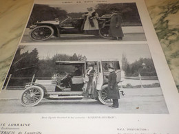 ANCIENNE PUBLICITE  AU BOIS AUTOMOBILE DE DIETRICH  1906 - Cars