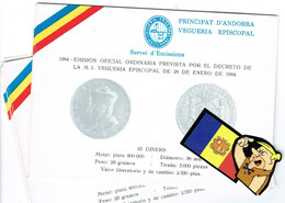 ANDORRA  VEGUERIE PUBLICITE 1984 MONEDA  X 1 - Viguerie Episcopale