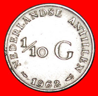 * SILVER (1954-1970): NETHERLANDS ANTILLES ★ 1/10 GULDEN 1962! LOW START ★ NO RESERVE! - Niederländische Antillen